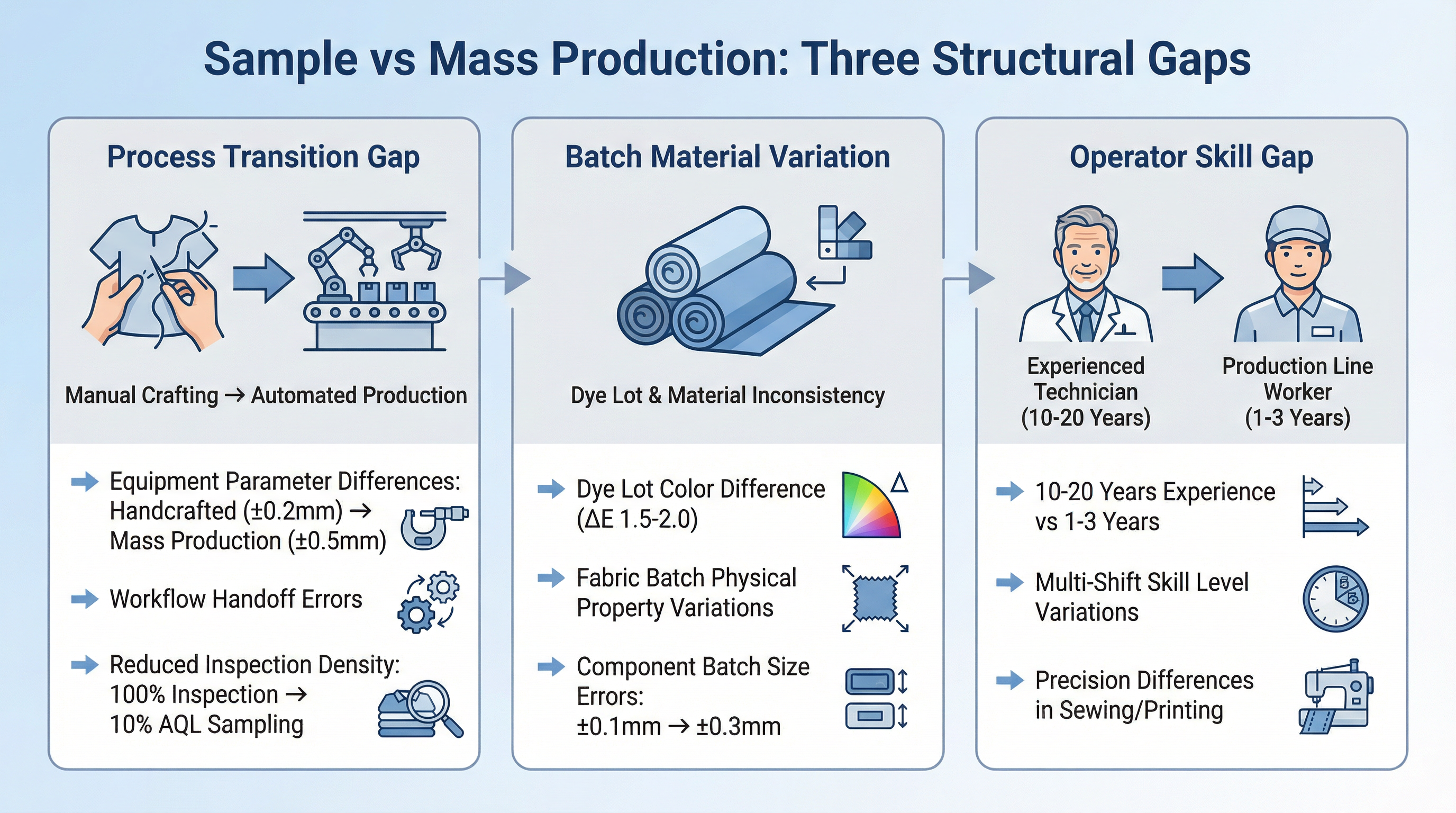 企業制服樣品核准後的量產品質落差:為什麼MOQ決策不能只看樣品
